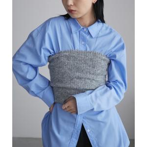 2WAYミックスニットビスチェ レディースの商品画像