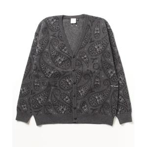 カーディガン メンズ POP TRADING COMPANY/ポップトレーディングカンパニー paisley knitted cardigan カーデ｜zozo