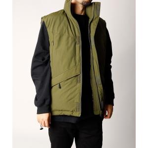 THISIS ダウンベスト ベスト PUレザー 中綿ベスト メンズ レディース