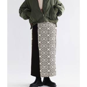 スカート レディース ジャガード織りタイトスカートの商品画像