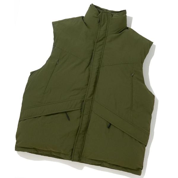 ベスト ジレ ナイロンワッシャーミリタリー中綿ベスト「IR」 オーバーサイズ メンズ レディース メ...