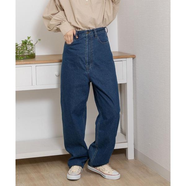 ワイドパンツ ジーンズ デニム デニムパンツ ハイウエストカーブパンツ レディース