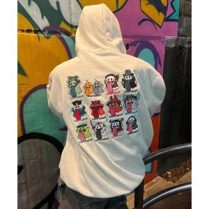 パーカー A'GEM/9 × .kom「GRAF＆WU/グラフアンドウー」ゴーストシリーズプルオーバーパーカー レディース メンズ