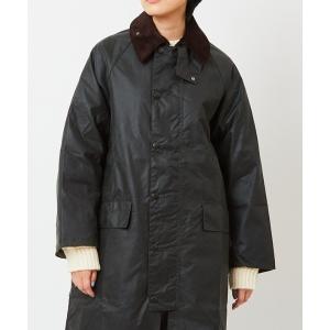 ジャケット ミリタリージャケット barbour os wax burghley　バーレー ワックス コットン ロング コート オーバーサイズ フィッ｜zozo