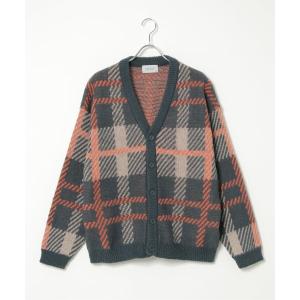 カーディガン 総柄ニットVカーディガン メンズ レディース