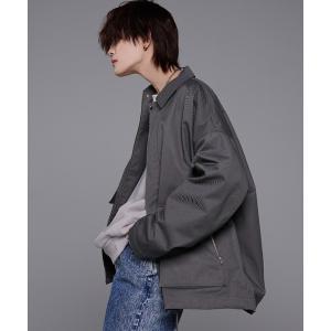 メンズ アウター military flight zip blouson/ミリタリーフライトジップブルゾン シンセティックレザー/ツイル