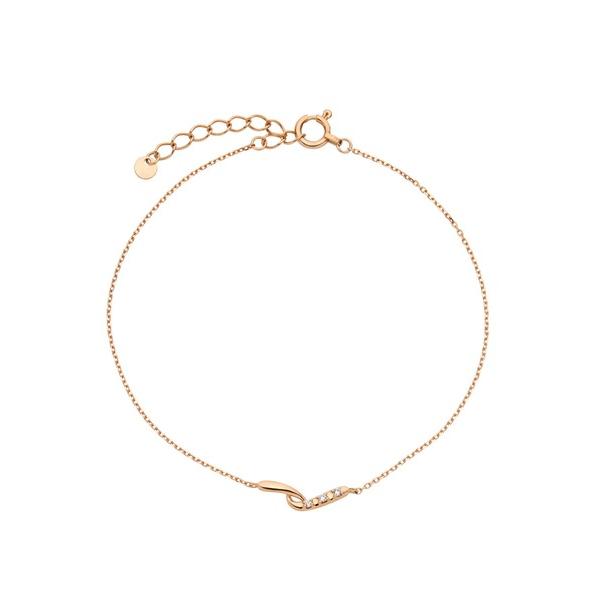 ブレスレット K10PG Lady's ダイヤモンド ブレスレット レディース