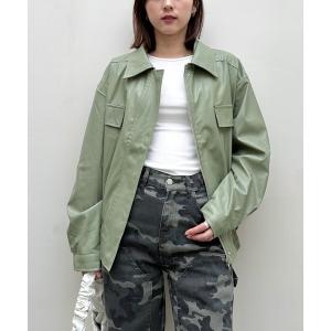 ブルゾン アウター ZIPデザインPUブルゾン レディース