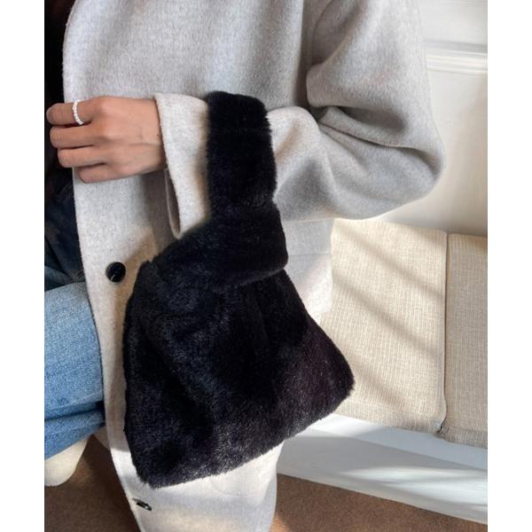 ハンドバッグ ふわもこハンドバック