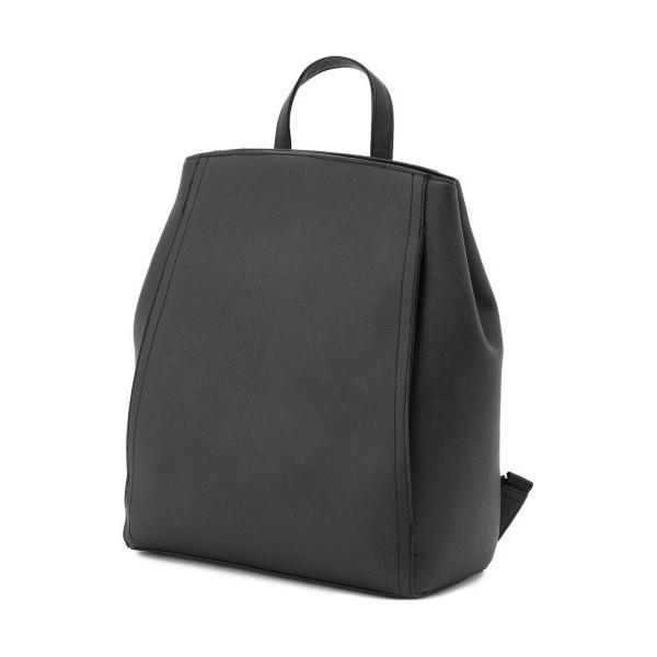 デイバック リュック 「サフィアーノ型押合皮」スクエア型バックパック レディース