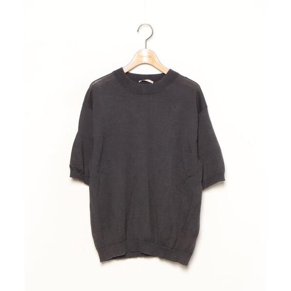 「UNITED ARROWS」 半袖ニット SMALL ダークグレー メンズ