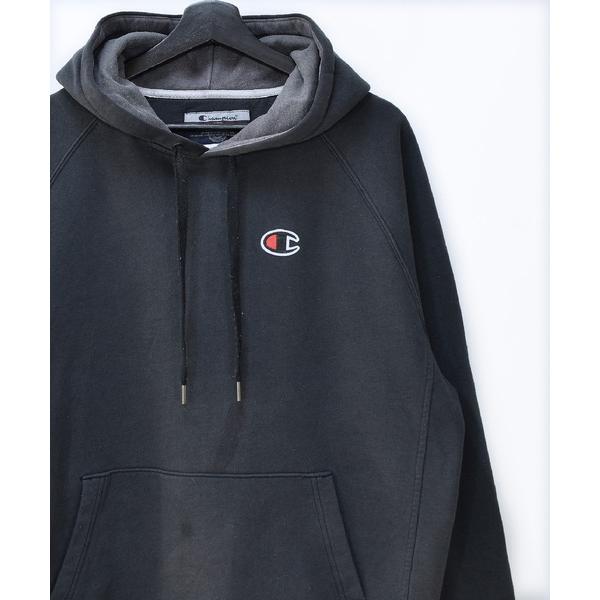 パーカー 「ヴィンテージ古着」Champion / チャンピオン リフレクター付き ロゴ刺繍 スウェ...