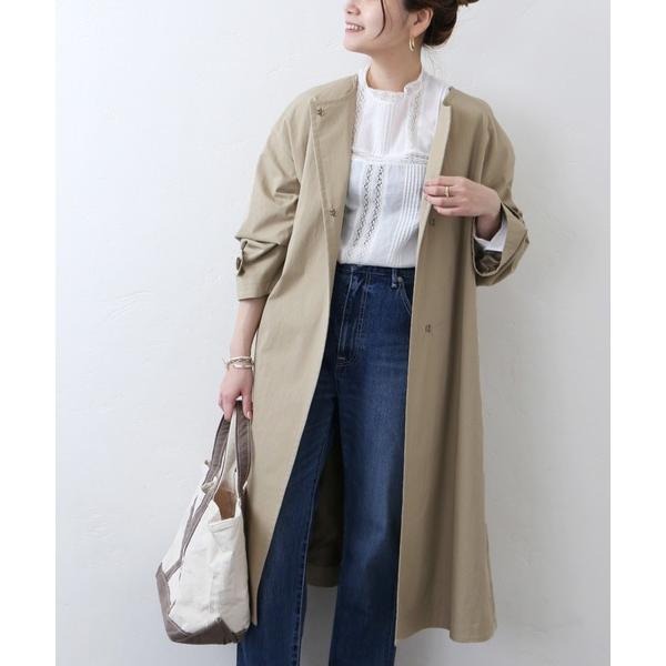 「JOURNAL STANDARD」 ノーカラーコート SMALL ベージュ レディース