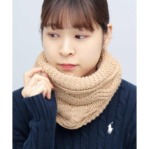 ネックウォーマー スヌード 裏ボア 縄編みニット ネックウォーマー メンズ レディース