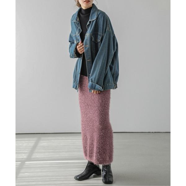 スカート シャギーニットスカート