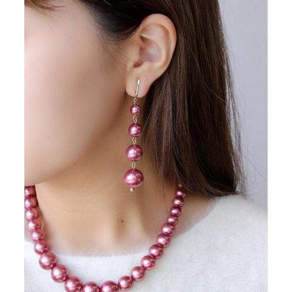 イヤリング カラーメタリックグラデーションイヤリング レディース