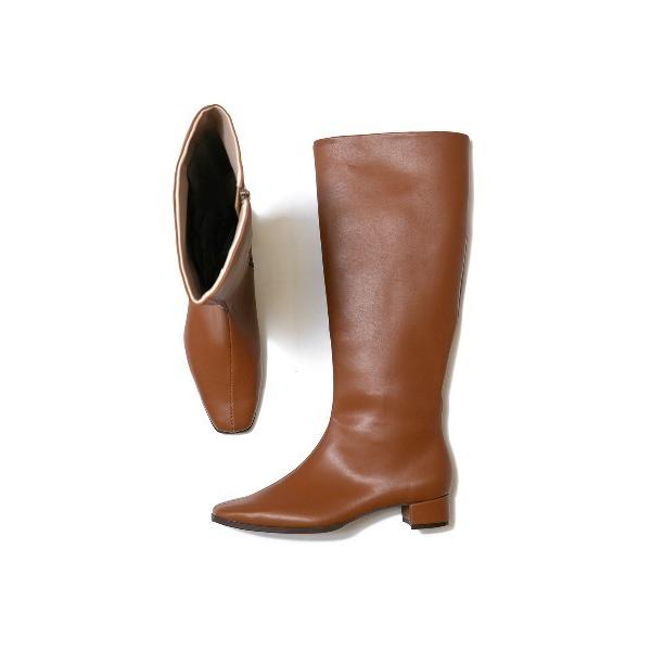 ブーツ スクエアトゥ ロングブーツ レディース