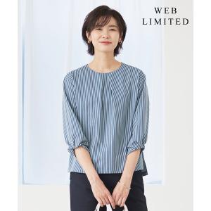 「J.PRESS」 7分袖ブラウス MEDIUM グリーン レディース