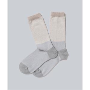 靴下 PAPER COLOR BLOCK SOCKS / 和紙混カラーブロックソックス「UNISEX」 メンズ レディース