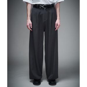 パンツ スラックス メンズ Tuck Wide Straight Slacks - タックワイドストレートスラックス「セットアップ対応」