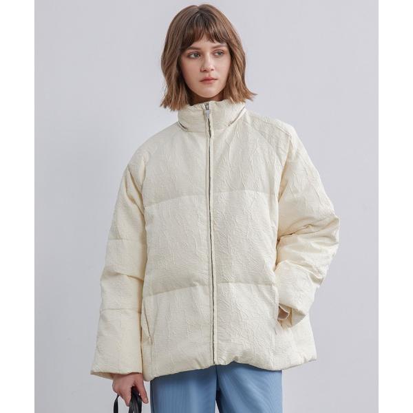 ダウンコート ダウンジャケット 「ELOOPS」ふくれジャガードフード付きダウンジャケット レディー...