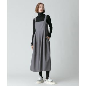 ワンピース ジャンパースカート レディース ソフトコクーンジャンパードレスの商品画像