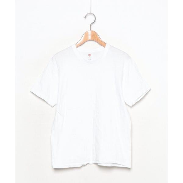 「SLOBE IENA」 半袖Tシャツ「HANESコラボ」 FREE ホワイト レディース
