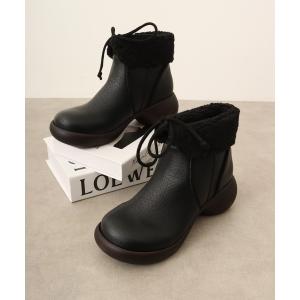 Re:getA（リゲッタ） ブーツ サイドジップ付きレースアップミドル