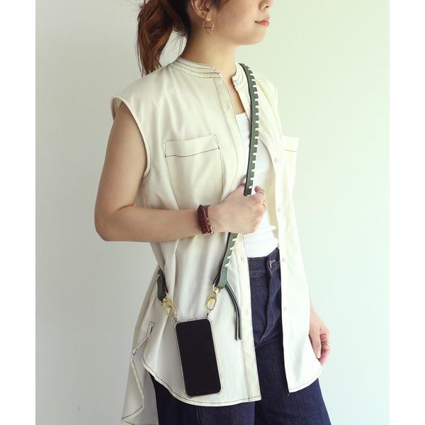 「mieno」 spira スマホショルダーストラップ牛革レザー