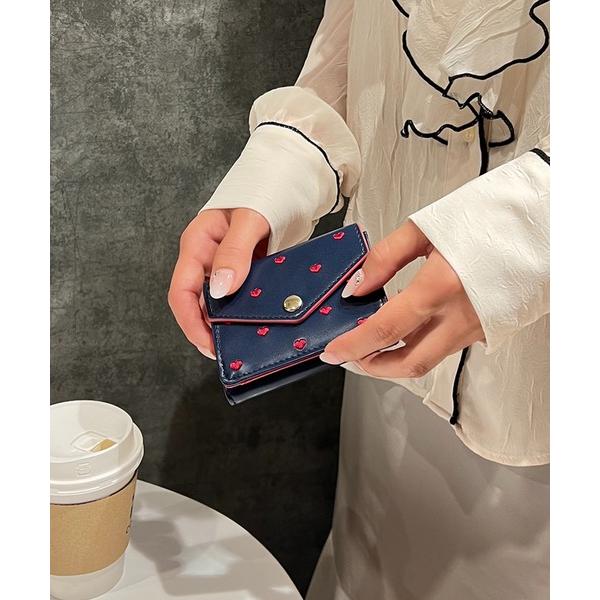 財布 ハート くも/ミニウォレット レディース