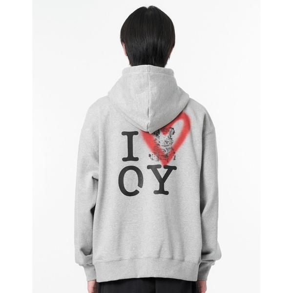 パーカー 「OY/オーワイ」I LOVE OY HOODIE ZIP UP/バックデザインジップアッ...
