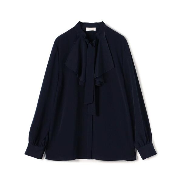 ブラウス シャツ クリアデシン フリルボウタイブラウス レディース