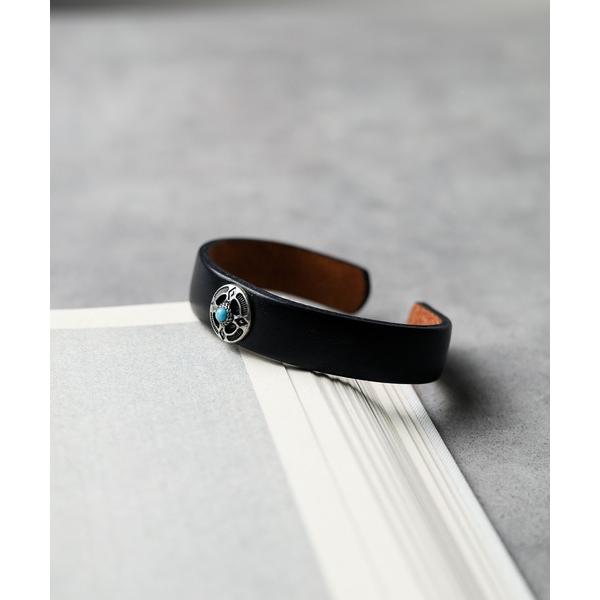 ブレスレット 「ネイティブデザイン」レザーバングル レディース メンズ