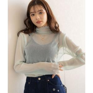 tシャツ Tシャツ レディース ハイネックラメシアートップス