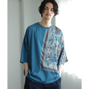 メンズ 「niko and...」 半袖Tシャツ LARGE ブルー｜zozo