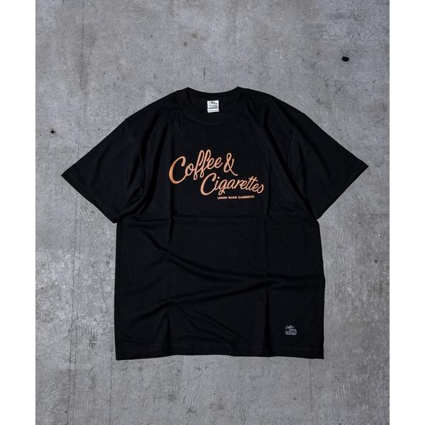 メンズ 「Coffee &amp; Cigarettes」 半袖Tシャツ LARGE ブラック系その他