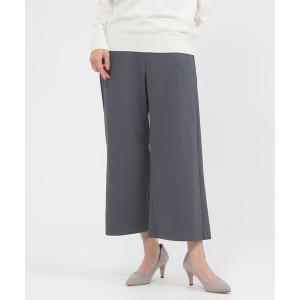パンツ 「ウォッシャブル」裏起毛ハイテンションワイドクロップドパンツ レディース