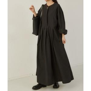 シャツワンピース ハーフボタン　ボリュウームワンピース シャツワンピース