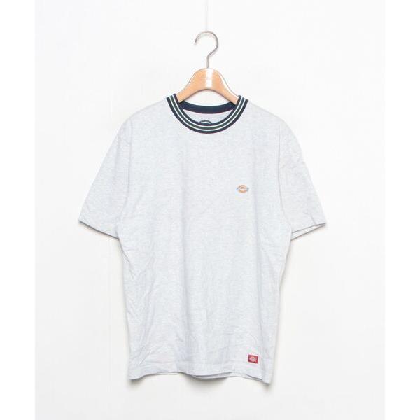 「Dickies」 ワンポイント半袖Tシャツ M グレー メンズ