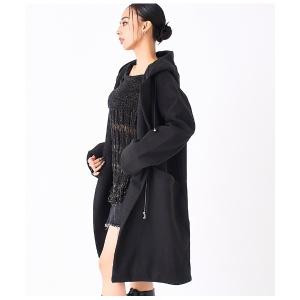 トレンチコート コート ウールタッチフーディーコート レディース