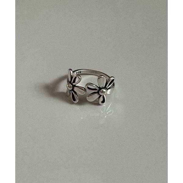 指輪 リング シルバーフラワーリング レディース