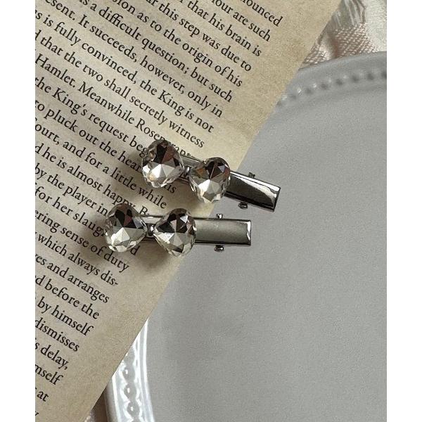 ヘアピン 2setキラキラリボンミニヘアピン