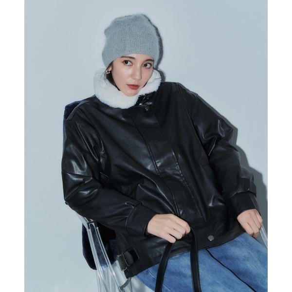 ムートンコート ボアコート B-3ボンバージャケット レディース
