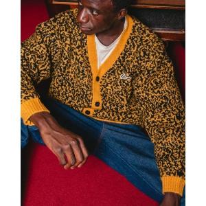 HUF（ハフ） カーディガン SNOW LEOPARD CARDIGAN モヘアカーディガン