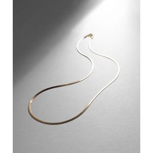 ネックレス K18フラットスネーク ネックレス細 レディース