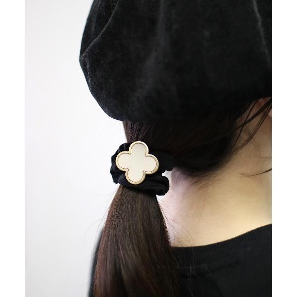 シュシュ クローアー クローバー ヘアゴム 用 シュシュ