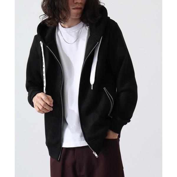 パーカー Cut suede zip-up hoodie カットスエード ジップアップパーカー un...