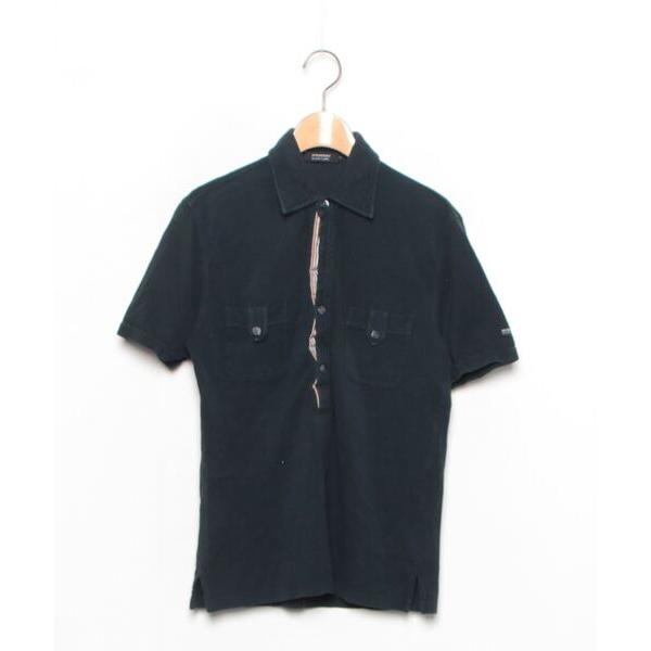 「BURBERRY BLACK LABEL」 半袖ポロシャツ 2 ブラック メンズ