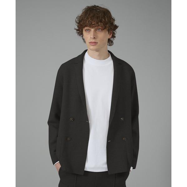 ジャケット テーラードジャケット 「LEON別注 」ミラノリブ縮絨ニット ダブルブレスト ジャケット...