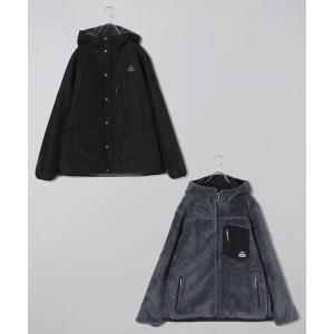 ブルゾン アウター 限定展開 CHUMS/チャムス エルモフリース ゴアウインドストッパー リバーシブル フーディ / ナイロンパーカー / CH04